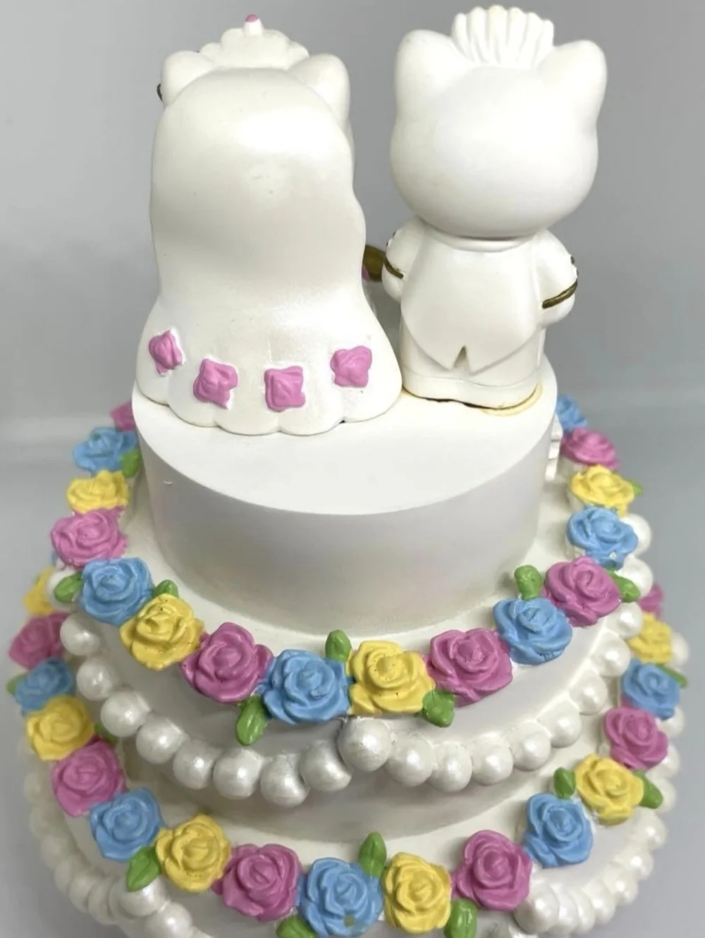 Sanrio Hello Kitty Bridal Cake Topper Figurines Music Decoration Vtg Rare